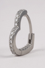 Silver dipped heart hoop earrings