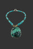 Smoky quartz and turquoise artisan necklace