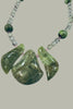 Verdant Muse necklace green and blush tones