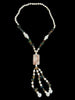 Moonstone Meadow multi-crystal lariat necklace
