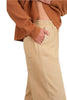 Wide-leg trousers in black cotton, movement detail