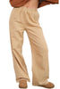 Black wide-leg pants with elastic waist, office-ready styling
