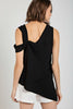 Asymmetrical top with twist neckline