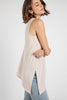 Twist neck top in rayon spandex
