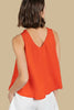 Front and back reversible satin top in 100% polyester