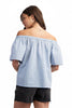 Everyday Goddess off-shoulder top styled look