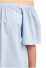 Off-the-shoulder cotton top side view