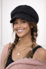 Eyelash knit newsboy cap in 100% polyester