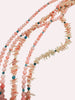 Blush Tide necklace with turquoise and quartz beads