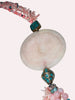 Pink coral, jade, and pink quartz necklace