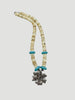 Turquoise magnesite disc necklace detail