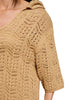 Short sleeve knitted mini dress
