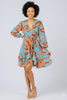 Sedona Breeze floral wrap mini dress