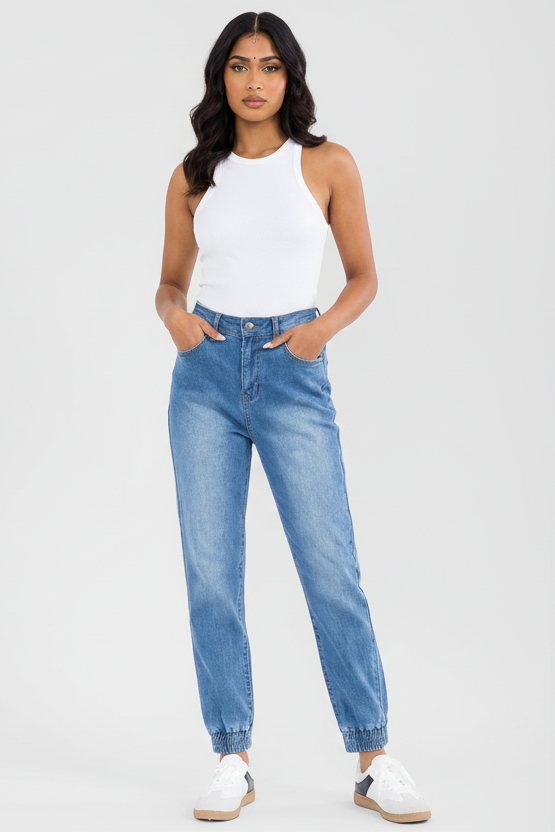 UrbanFlex Light Wash Stretch Denim Jogger Jeans