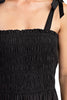 Smocked maxi dress with shoulder tie detail