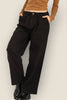 Gray-green wide leg pleated trousers