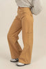 Utility cargo pants wide leg in caramel