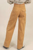 Wide-leg utility cargo pants in caramel