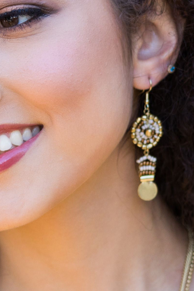 Sachi Coffee Earrings