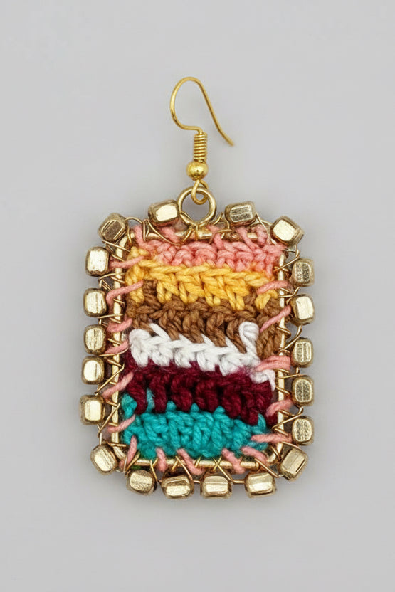 Rustic Charm Woven Earrings