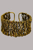 Handcrafted brass basket weave cuff bracelet