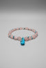 Rose quartz and turquoise sterling silver necklace