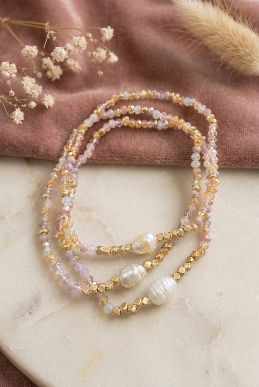 The Oasis Crystal & Pearl Bracelet