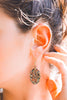 Mystic Moss brass copper patina earrings styled