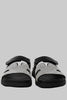 Black rhinestone embellished sandal slides
