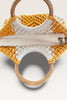 Handcrafted chevron macrame bag
