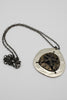 Silver antique starfish pendant necklace