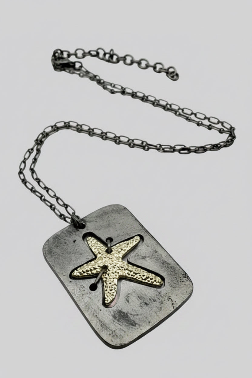 Black Sand Starfish Necklace