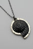 Nautilus shell pendant necklace side view
