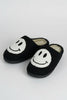 Plush sherpa smiley face slippers top view