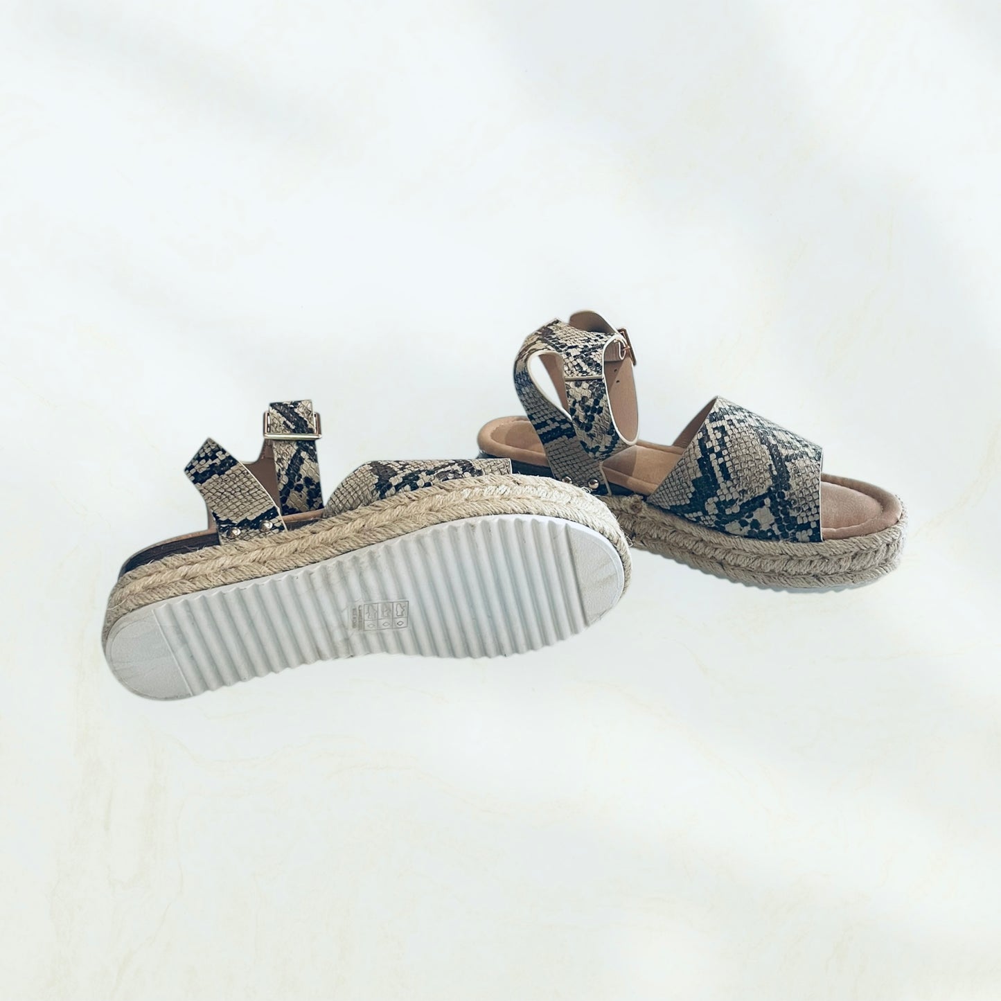 Bella Marie Python Platform Espadrille Sandal