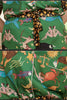 Moon and star print two-piece green pajama set