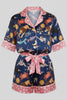 Astrology print two-piece pajama set