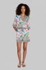 Leopard trim pink two-piece set