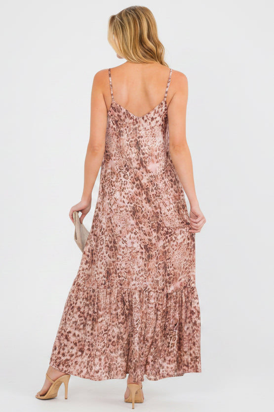 SOFT LEOPARD LUXE  MAXI DRESS
