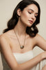 Golden Eclipse mixed metal necklace styled