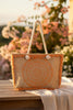 Lightweight floral print tote bag, close-up of pattern detail