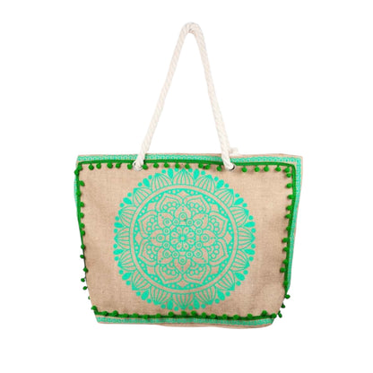 SOL SPIRIT BOHO FLORAL TOTE BAG