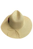 Ivory straw sun hat styled