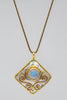 Golden Moon medallion necklace styled