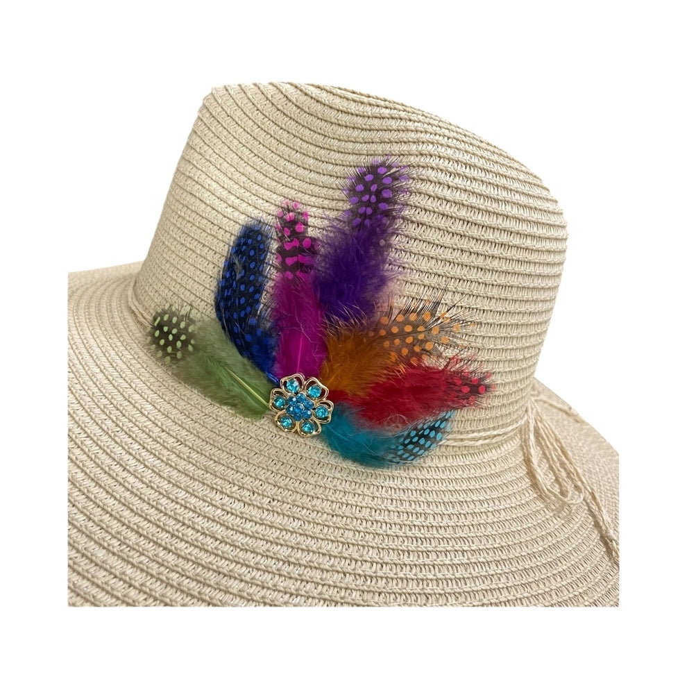 VIVA VENTO FEATHER HANDMADE DESIGN FLOPPY SUN HAT COLLECTION