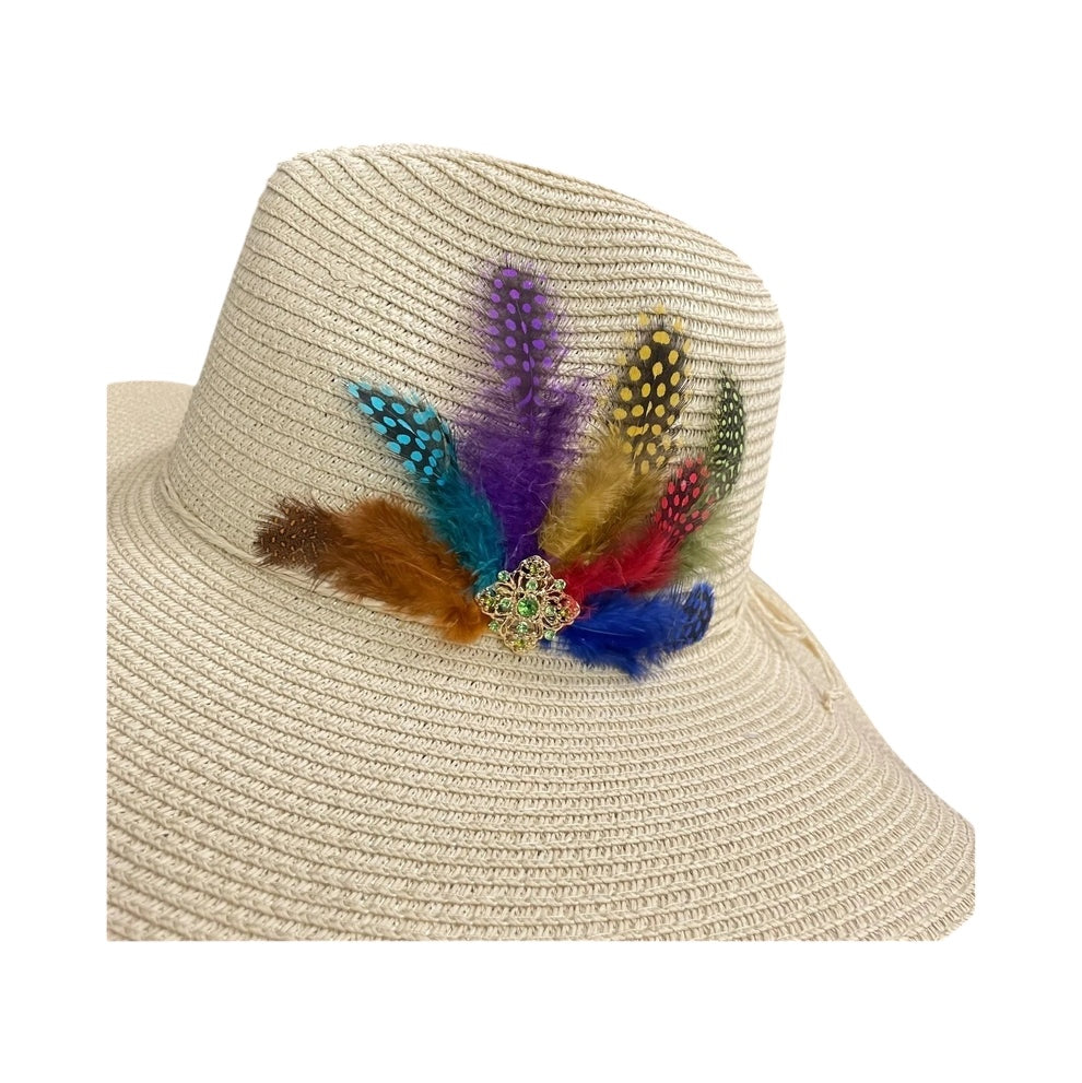 VIVA VENTO FEATHER HANDMADE DESIGN FLOPPY SUN HAT COLLECTION