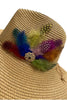 Handmade feather floppy fedora hat styled