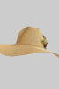 Handmade feather fedora straw sun hat back view