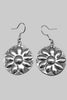Daisy flower antique silver earrings styled