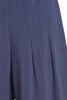 Elastic waist wide-leg pants with pin tucks